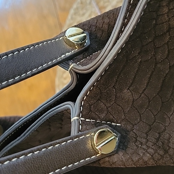 J. McLaughlin Brown Suede Satchel Bag - Picture 13 of 15